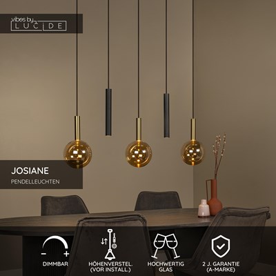Lucide JOSIANE - Pendelleuchten - 3xG9 - Amber | Vibes